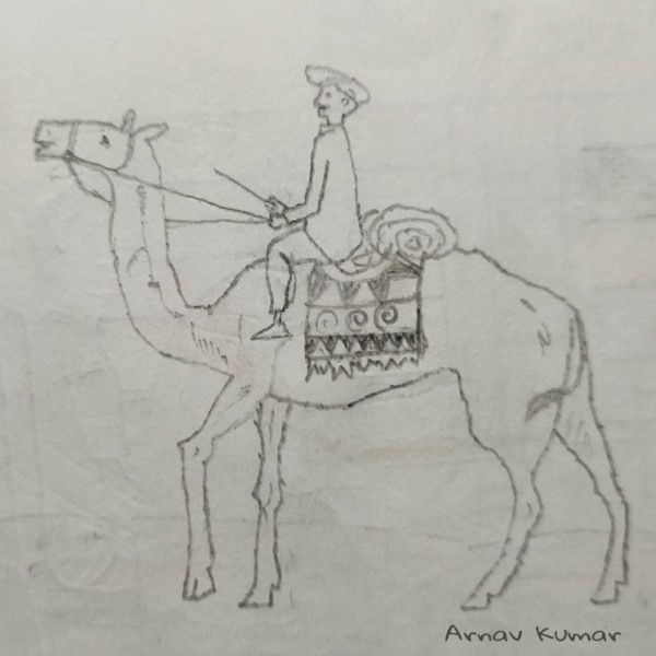 Pencil Sketch Of Camel By Arnav Kumar - DesiPainters.com