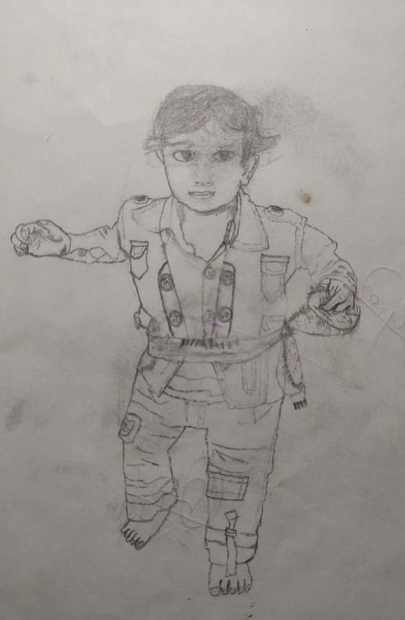 Pencil Sketch Of Boy By Arnav Kumar - DesiPainters.com