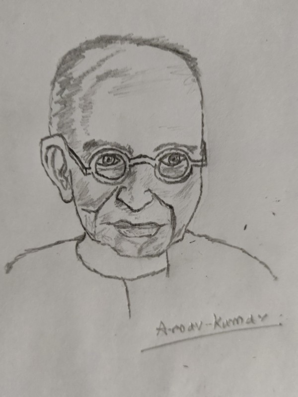 Pencil Sketch Of C. Rajgopala Chari - DesiPainters.com