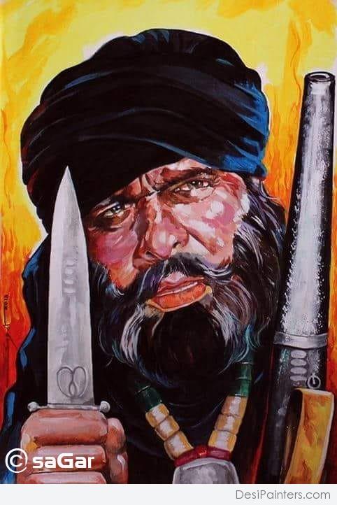 Great Acryl Painting Of Legendary Dilip Kumar - DesiPainters.com