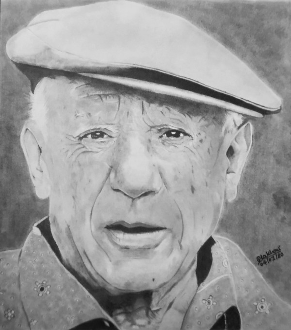 Wonderful Pencil Sketch Of Pablo Picasso - DesiPainters.com