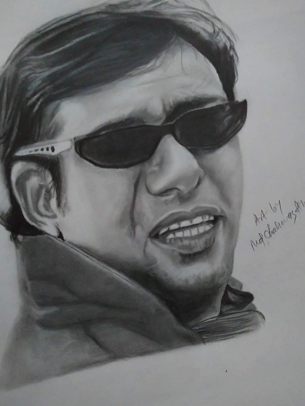 Pencil Sketch Of Bollywood Super Star Govinda Ji - DesiPainters.com