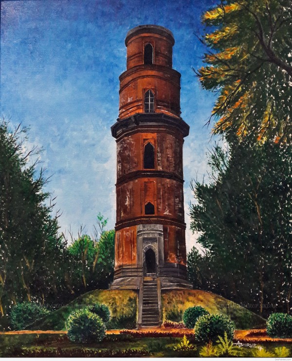 Beautiful Acryl Painting Of Firoz Minar - DesiPainters.com