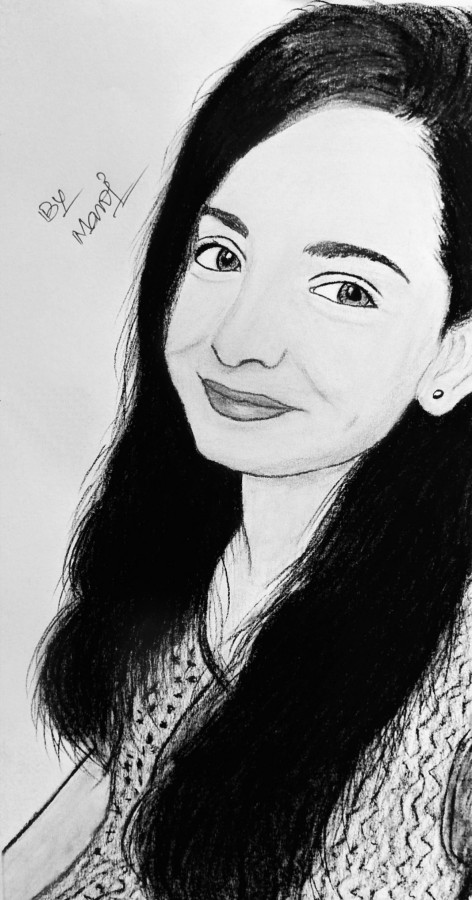 Beautiful Pencil Sketch Of Parwez Fathma - DesiPainters.com