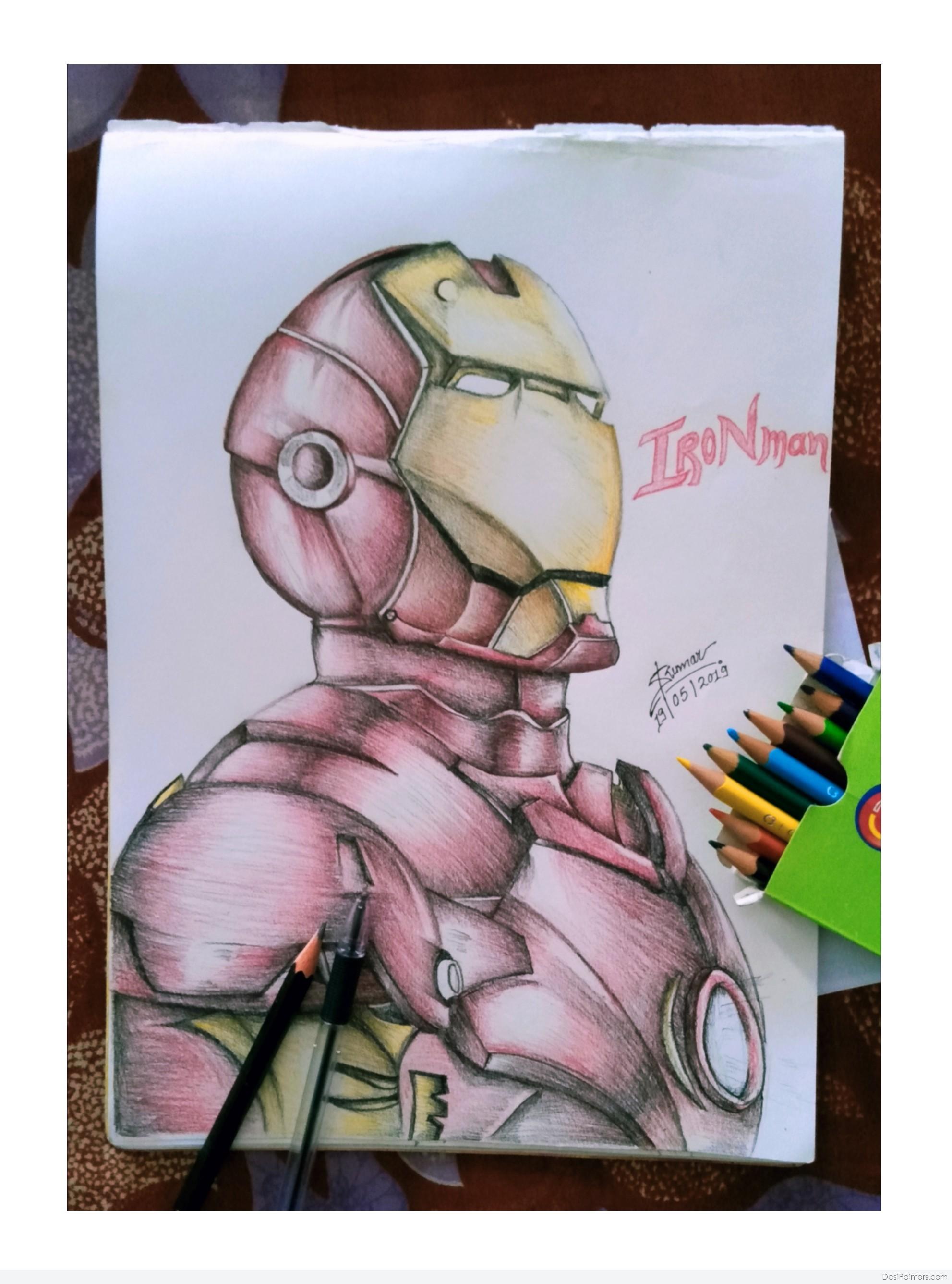 Iron Man drawing by DeadArt1 | Iron man drawing, Iron man art, Iron man