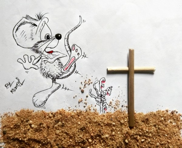 Amazing Pencil Sketch Art Of Cartoon(Jerry) By Manoj Kumar Naik - DesiPainters.com