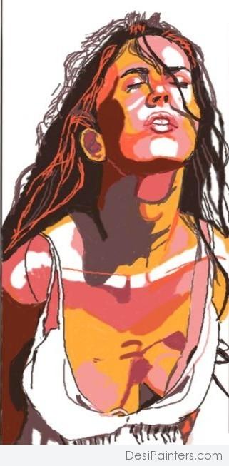 Amazing Digital Painting Of Meghan Fox. - DesiPainters.com