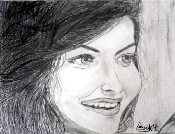 Amazing Pencil Sketch Of Urvashi Rautela - DesiPainters.com