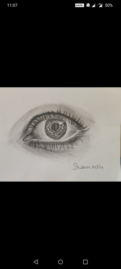 Amazing Pencil Sketch Of Eye - DesiPainters.com