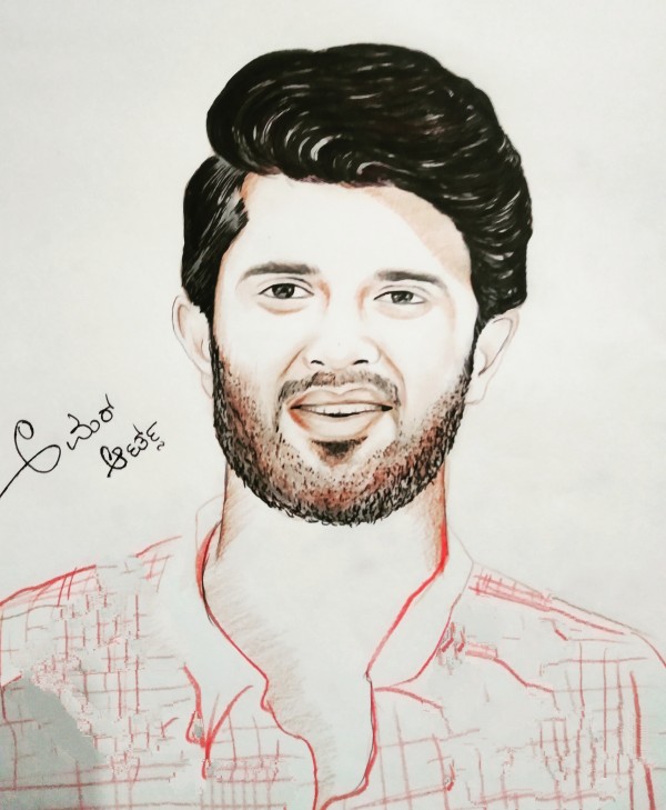 Great Oil Painting Of Vijay Devarakonda - DesiPainters.com