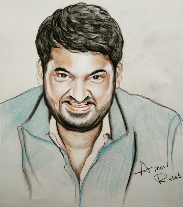 Amazing Mixed Painting Of Kapil Sharma - DesiPainters.com