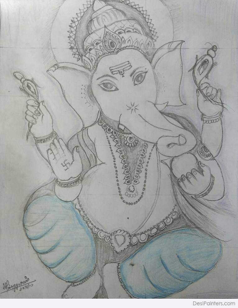 Mathu Art - Throwback to my Ganesha drawing, showing the drawing process  #ganesha #hindu #hinduism #god #elephant #pillaiyar #vinayagar #drawing  #pencilart #artist #art #artistsofinstagram #bruynzeel | Facebook
