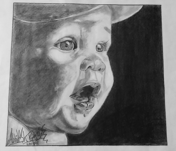 Cute Portrait Of Baby - DesiPainters.com