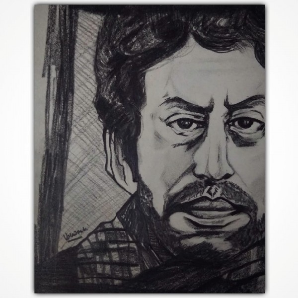 Pencil Sketch Of Late Actor Irrfan Khan - DesiPainters.com