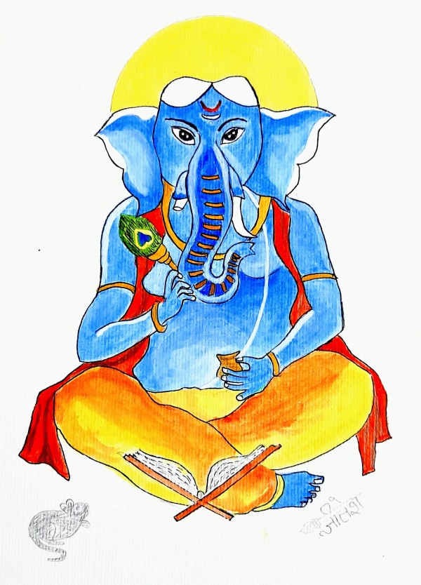 Best Oil Painting Of Lord Ganesha - DesiPainters.com