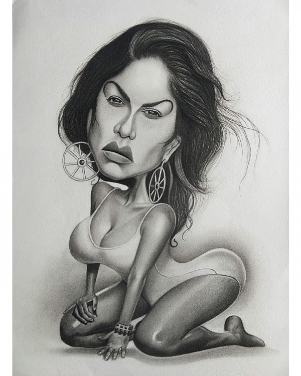 Awesome Pencil Sketch Art Of Sunny Leone - DesiPainters.com