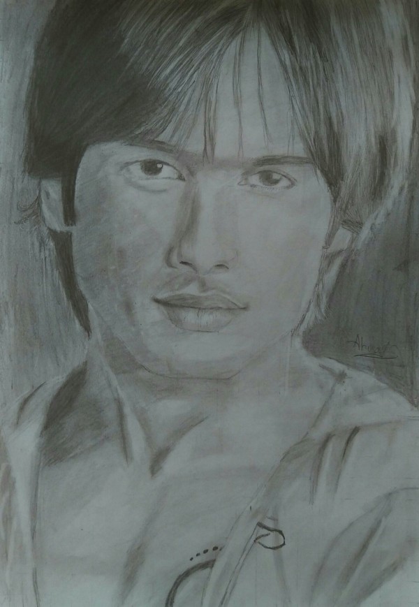 Awesome Pencil Sketch Of Shahid Kapoor - DesiPainters.com