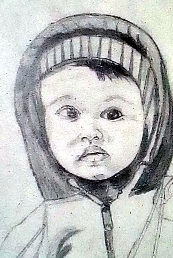 Cute Portrait Of Baby Girl - DesiPainters.com
