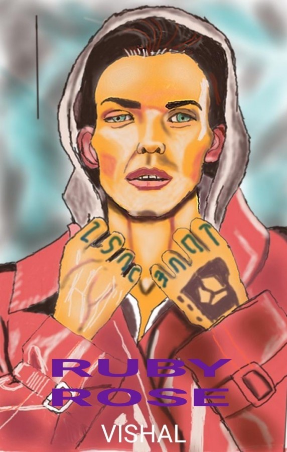 Digital Painting Of Ruby Rose. - DesiPainters.com