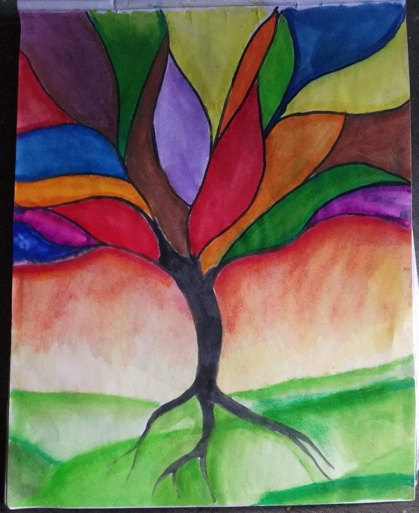Colour Full Tree - DesiPainters.com