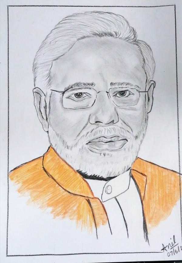 Indian Prime Minister Mr. Narendra Modi - DesiPainters.com