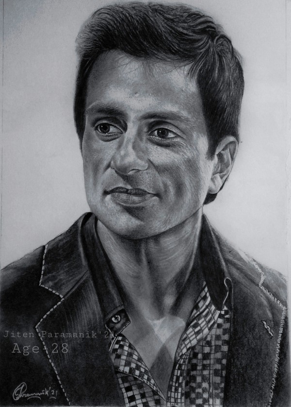 Sonu sood art by Jiten Paramanik - DesiPainters.com