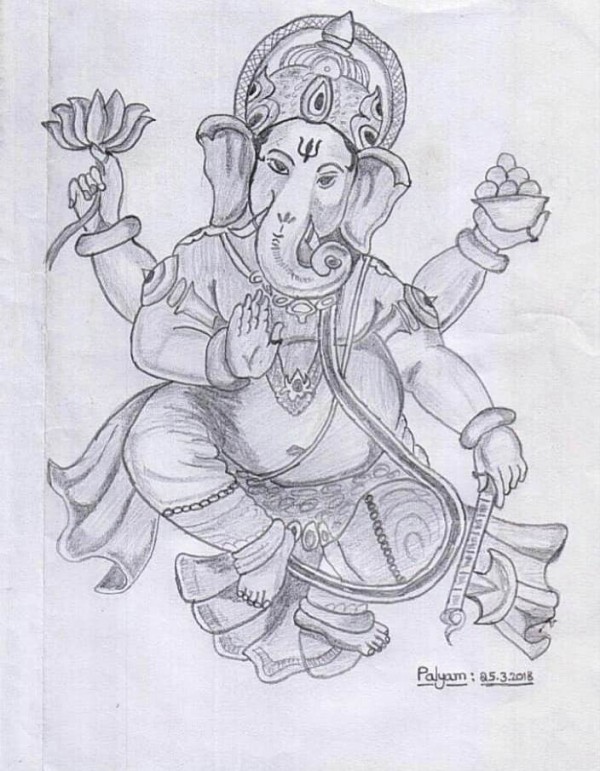 Sree Natya Ganapathi - DesiPainters.com