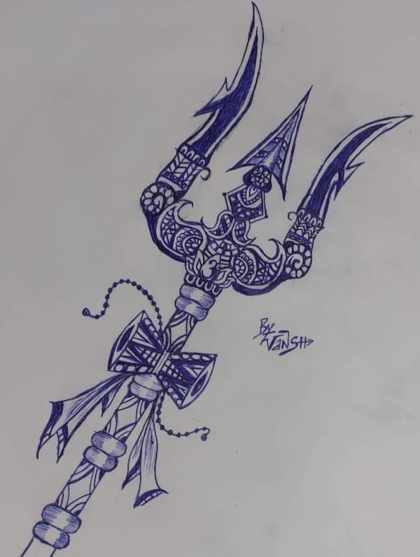 SHIV JI TRISHUL - DesiPainters.com