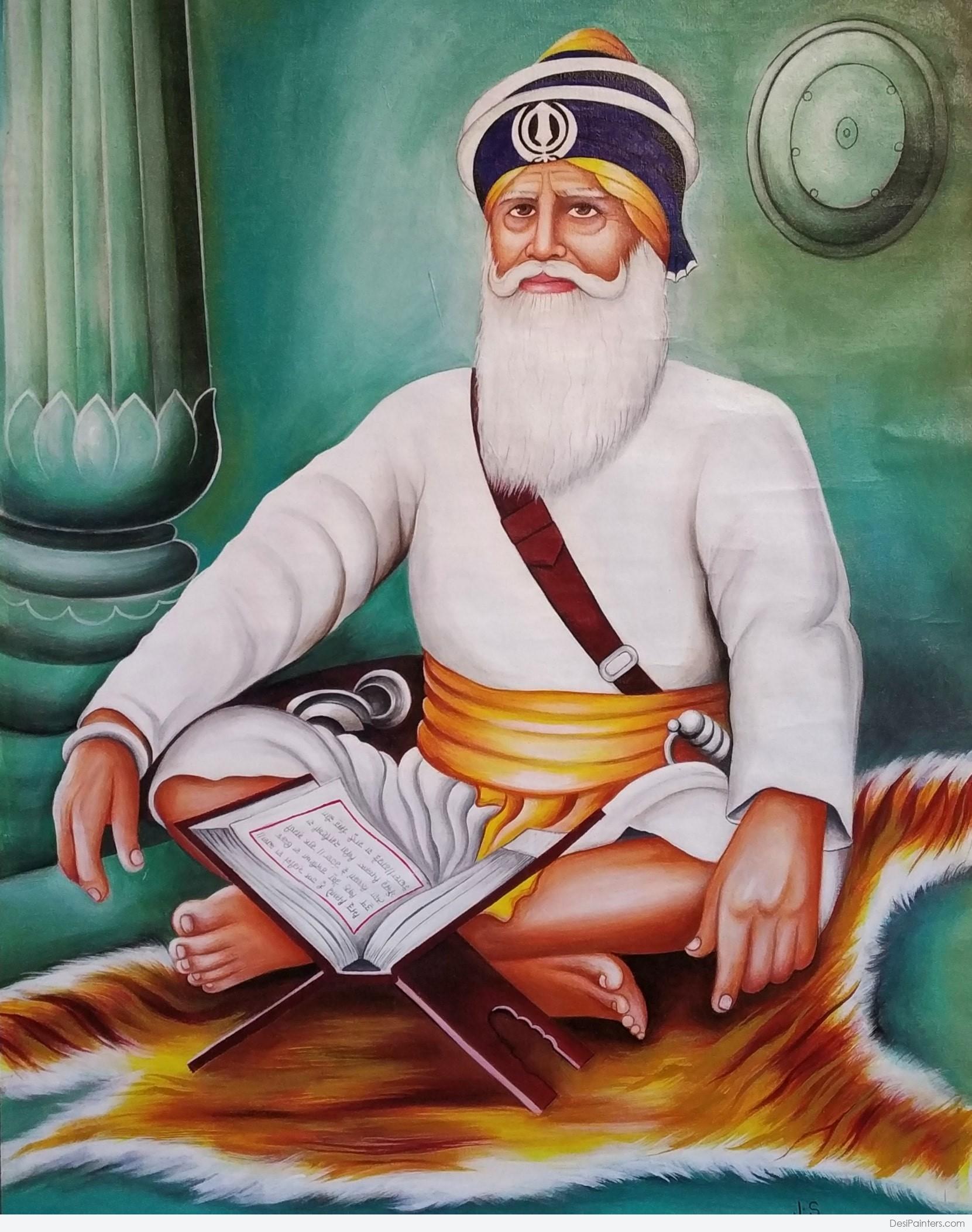 Painting Of Dhan Dhan Baba Deep Singh Ji Desi Painters