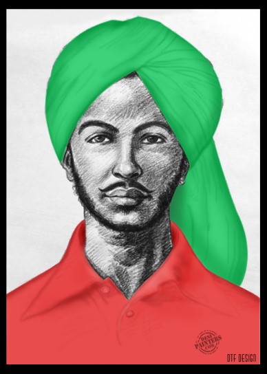 Immortal Shaheed Sardar Bhagat Singh - DesiPainters.com