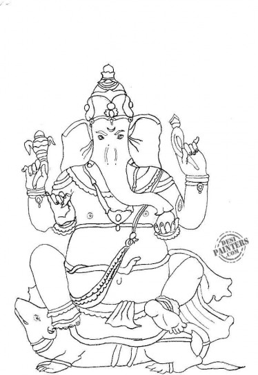 Ganesha Ji - DesiPainters.com