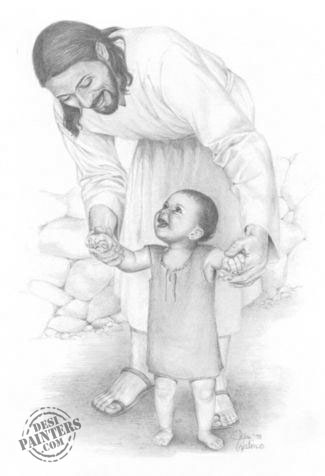 Jesus With Baby - DesiPainters.com