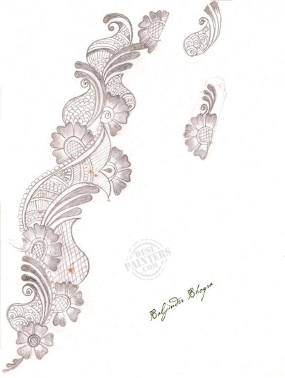 Stylish Mehndi Sample - DesiPainters.com