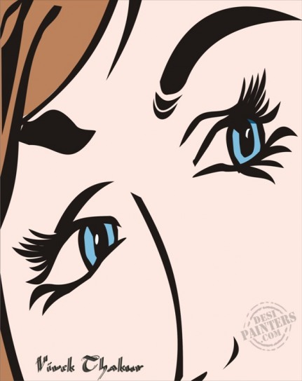 blue eyes - DesiPainters.com