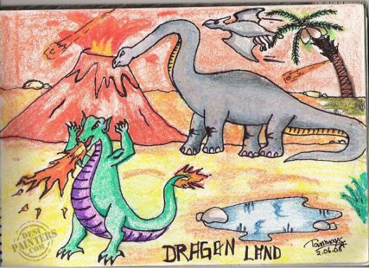 Dragon Land - DesiPainters.com