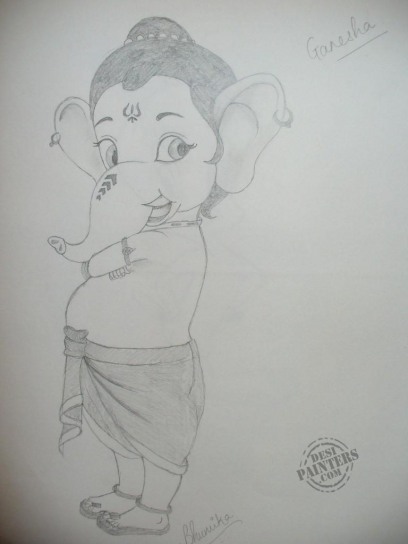 Bal Ganesha - DesiPainters.com