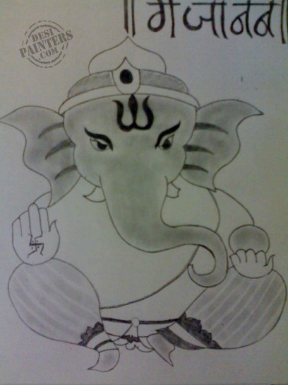Ganesha Graphic - DesiPainters.com