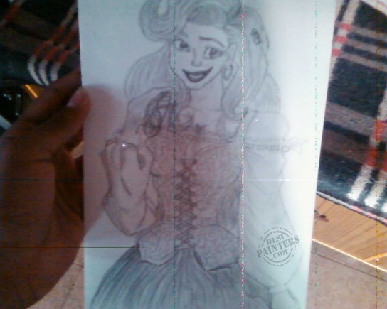 Girl Pencil Sketch - DesiPainters.com