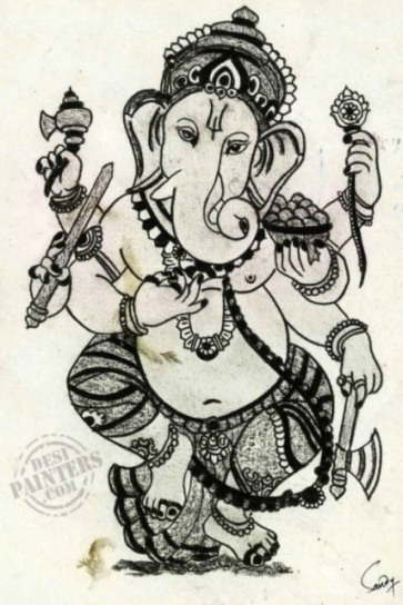 Ganesha The Dancer - DesiPainters.com