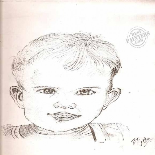 Cute Baby Pencil Sketch