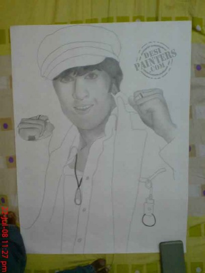 Ranbir Kapoor Pencil Sketch - DesiPainters.com