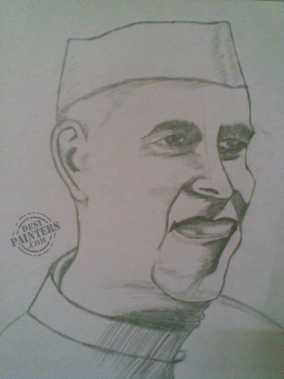 Chacha Nehru Ji - DesiPainters.com