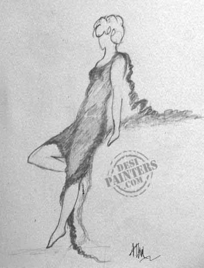 Lonely lady - DesiPainters.com