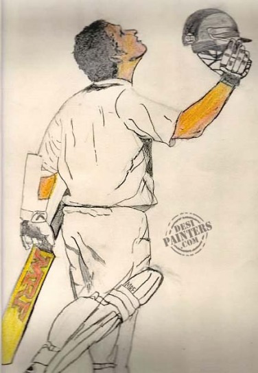 The God of Cricket - DesiPainters.com