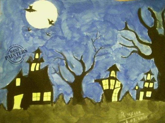 Haunted House - DesiPainters.com