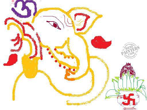 Om Ganeshay Namah…………… - DesiPainters.com