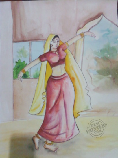 Dancing Lady - DesiPainters.com