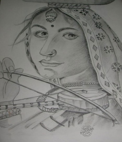 Tribal Girl - DesiPainters.com