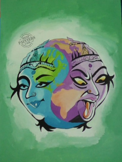 Two Faces Of Earth - DesiPainters.com