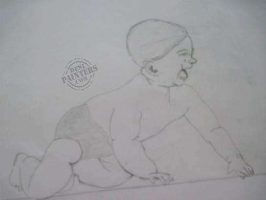 Crawling Baby - DesiPainters.com